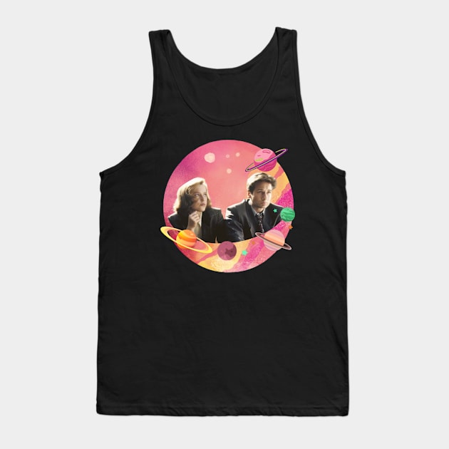 Fox & Dana in Space Tank Top by flopculture